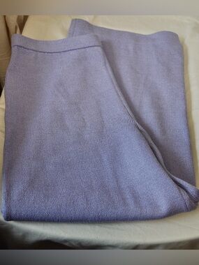 St. John Lavender Knit Wide-Leg Pants